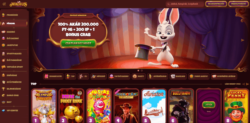 Magius Casino - Online Kaszinó Játékok